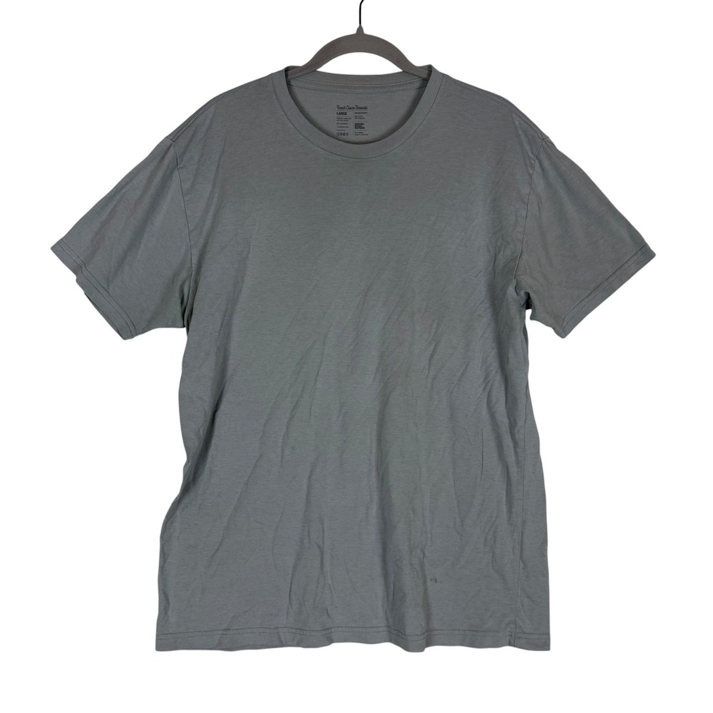 Fresh Clean Threads Shirt Mens Large Gray Crew Neck Tagless Cotton Blend Tee